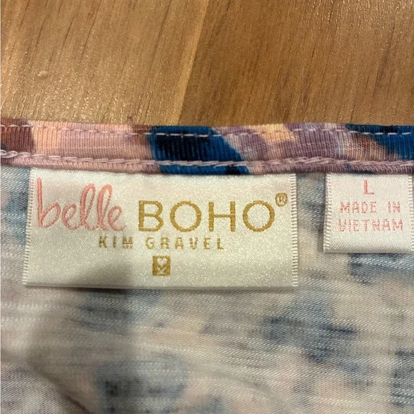 Elegant Floral Women's Blouse in Blue and Pink - Picture 5 of 8